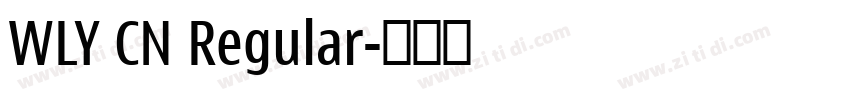 WLY CN Regular字体转换 WLY CN Regular字体转换